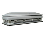 Frank Silver White Velvet Interior 30.5" - Oversize Metal Casket
