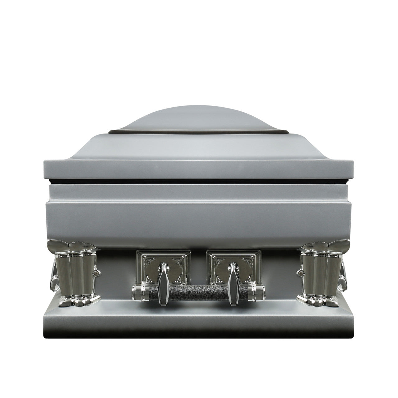 Frank Silver White Velvet Interior 30.5" - Oversize Metal Casket
