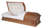 Avellino Poplar With Khaki Weave Interior - Wood Casket