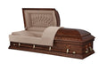 Montana Poplar With Cream Velvet Interior - Wood Casket