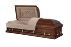 Montana Poplar With Cream Velvet Interior - Wood Casket