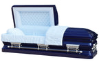 Sterling Cobalt Blue with Blue Velvet Interior - Metal Casket