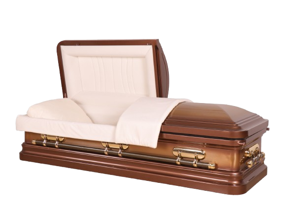Constance Copper Casket with Ivory Velvet Interior - Metal Casket