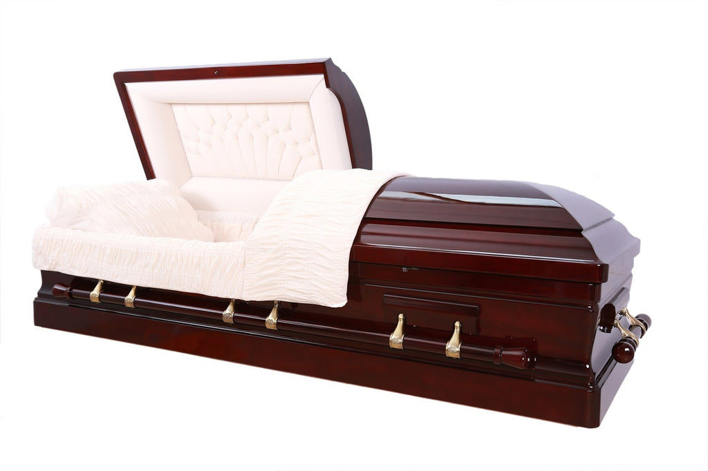 Presidential Solid Mahogany with Almond Velvet Interior