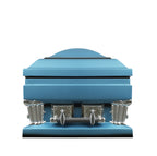 Frank Blue With Blue Velvet Interior 27.5" - Oversize Metal Casket