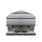 Frank Silver with White Velvet Interior 27.5" - Oversize Metal Casket