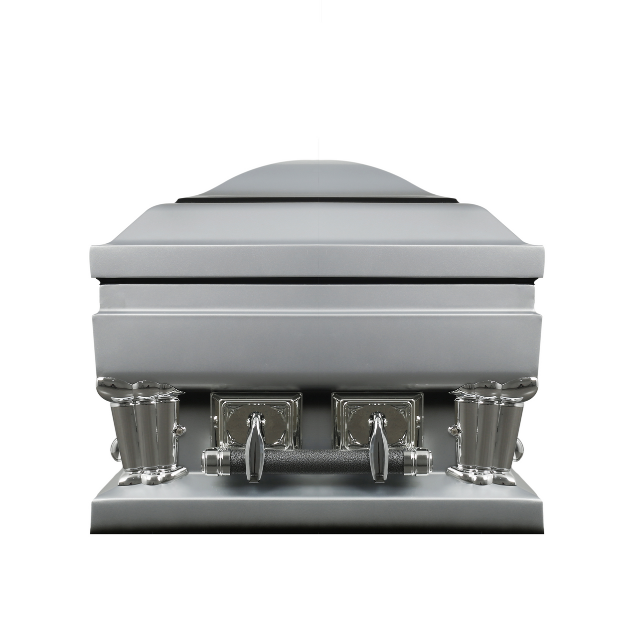 Frank Silver with White Velvet Interior 27.5" - Oversize Metal Casket