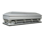 Frank Silver with White Velvet Interior 27.5" - Oversize Metal Casket