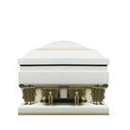 Frank White with Pink Velvet Interior 27.5" - Oversize Metal Casket