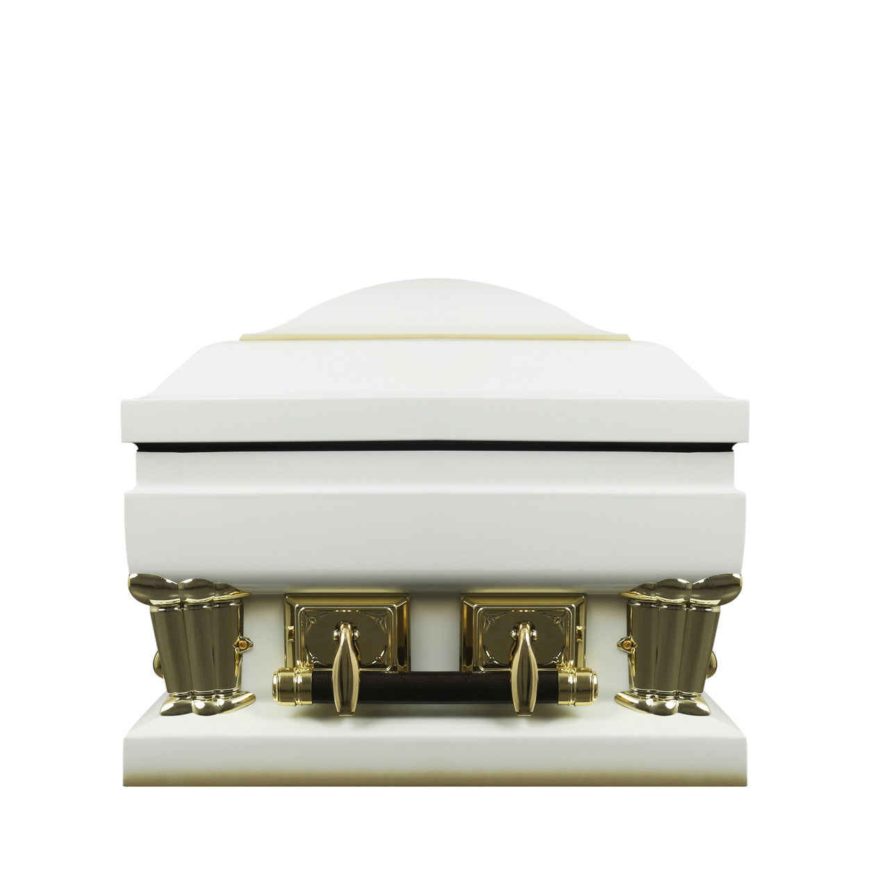 Frank White with Pink Velvet Interior 27.5" - Oversize Metal Casket