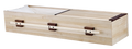 Greenwood Poplar Casket with White Duck Cloth Interior - Wood Casket