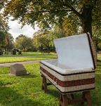 Terra Cado Natural Handmade Casket with White Cotton Interior - Eco-Friendly Casket