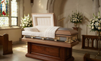 Pieta Autumn Bronze with Tan Velvet Interior - Metal Casket