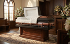 Legacy Bronze Casket with Almond Velvet Interior - Metal Casket