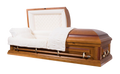 Woodbridge Poplar With Cream Velvet Interior - Wood Casket