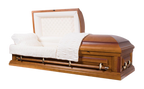 Woodbridge Poplar With Cream Velvet Interior - Wood Casket