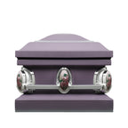 Heavenly Mother with Light Pink Crepe Interior - Metal Casket