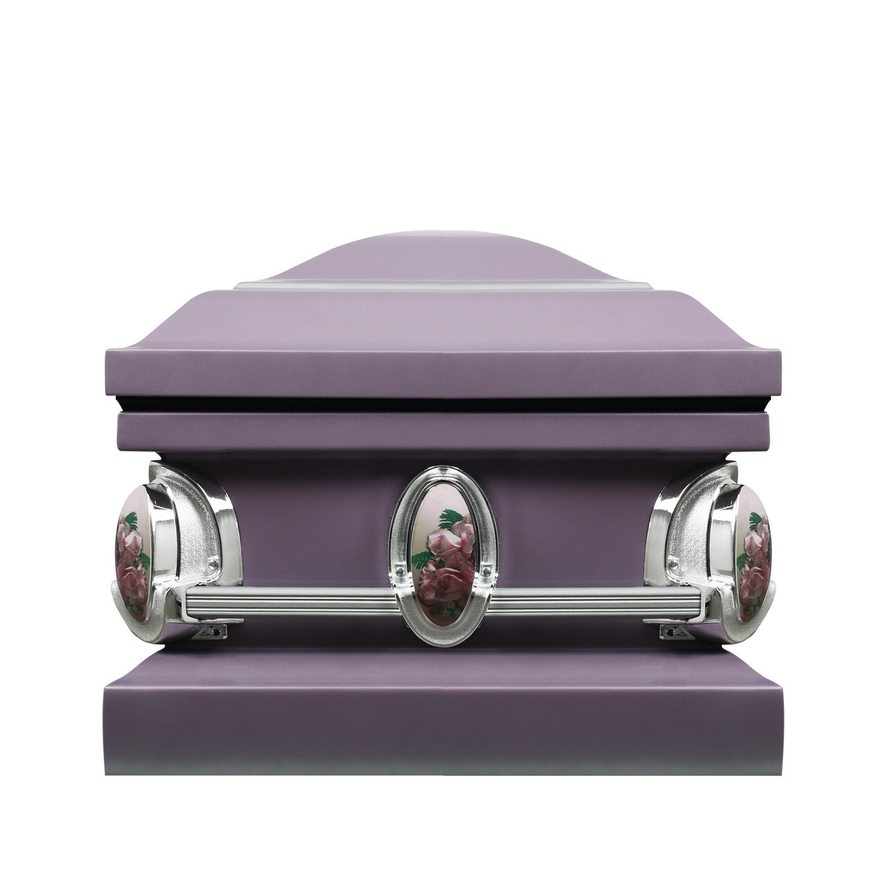 Heavenly Mother with Light Pink Crepe Interior - Metal Casket