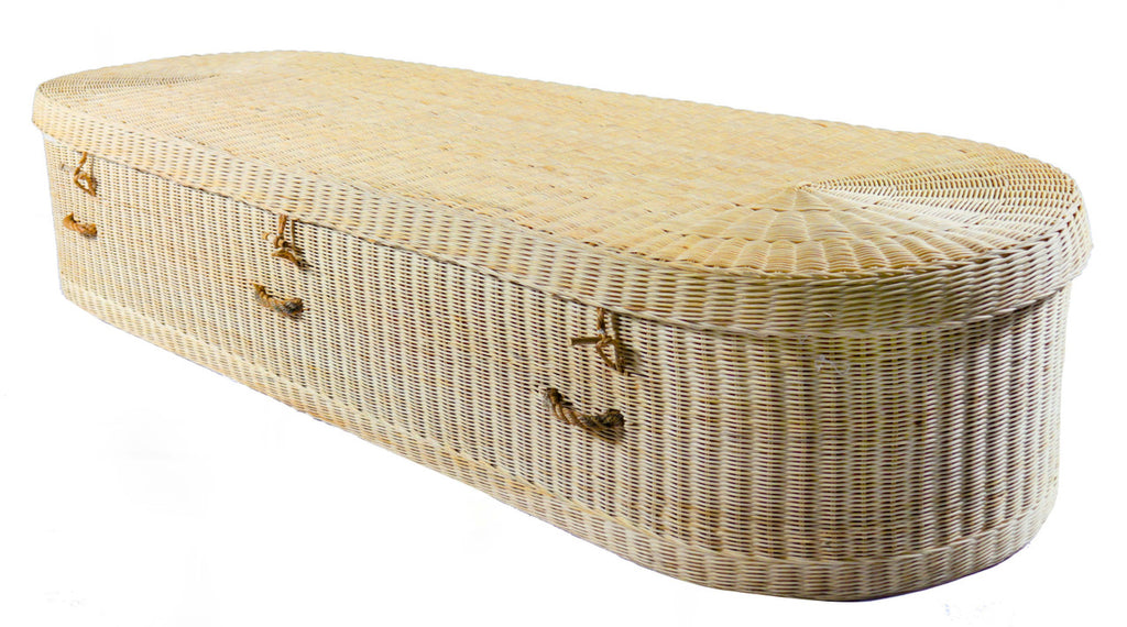 Infinitum Natural Handmade Casket with White Cotton Interior - Eco-Friendly Casket