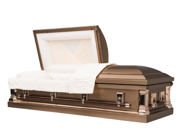 Sheffield Gold with Ivory Velvet Interior - Metal Casket
