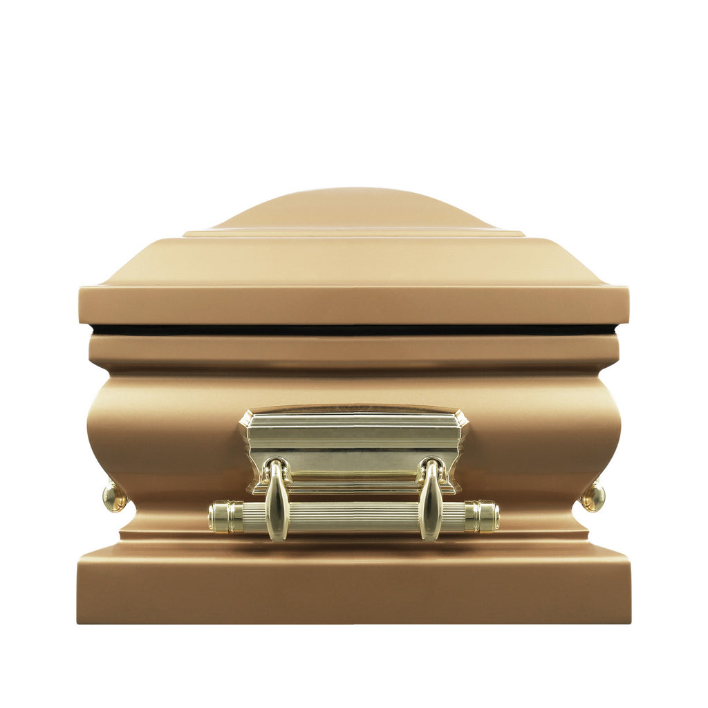 Legacy Gold with Cream Velvet Interior - Metal Casket