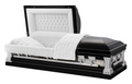 Lincoln Black Casket with White Velvet Interior - Metal Casket