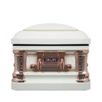 Misty Rose with Pink Velvet Interior - Metal Casket