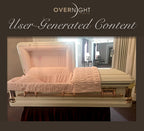 Misty Rose with Pink Velvet Interior - Metal Casket