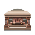 Monticello Rose with Pink Velvet Interior - Stainless Steel Casket