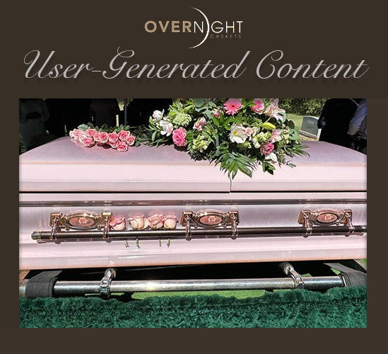 Mother' Casket Pink Finish with Pink Velvet Interior - Metal Casket