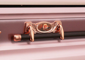 Mother' Casket Pink Finish with Pink Velvet Interior - Metal Casket