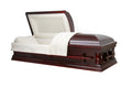 Elite Cherry Solid Poplar Wood with Cream Velvet Interior - Wood Casket