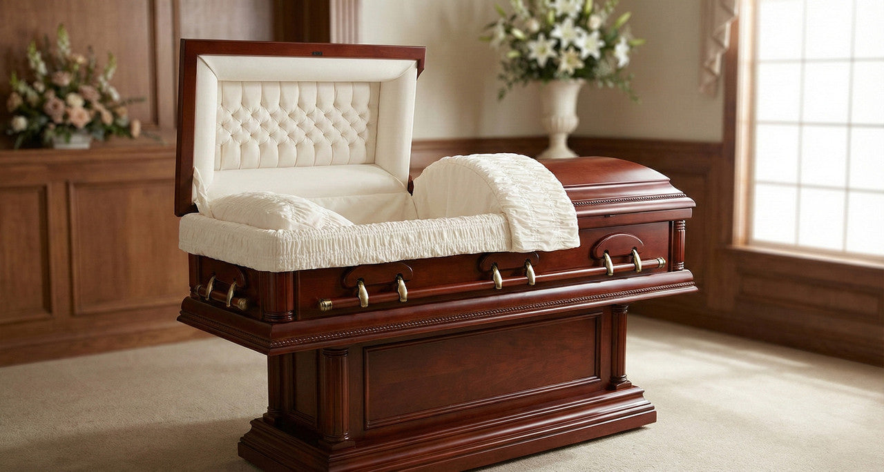 Columbia Solid Mahogany Wood With Velvet Interior