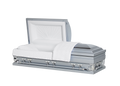 Spectrum Silver with White Velvet Interior - Oversize Metal Casket