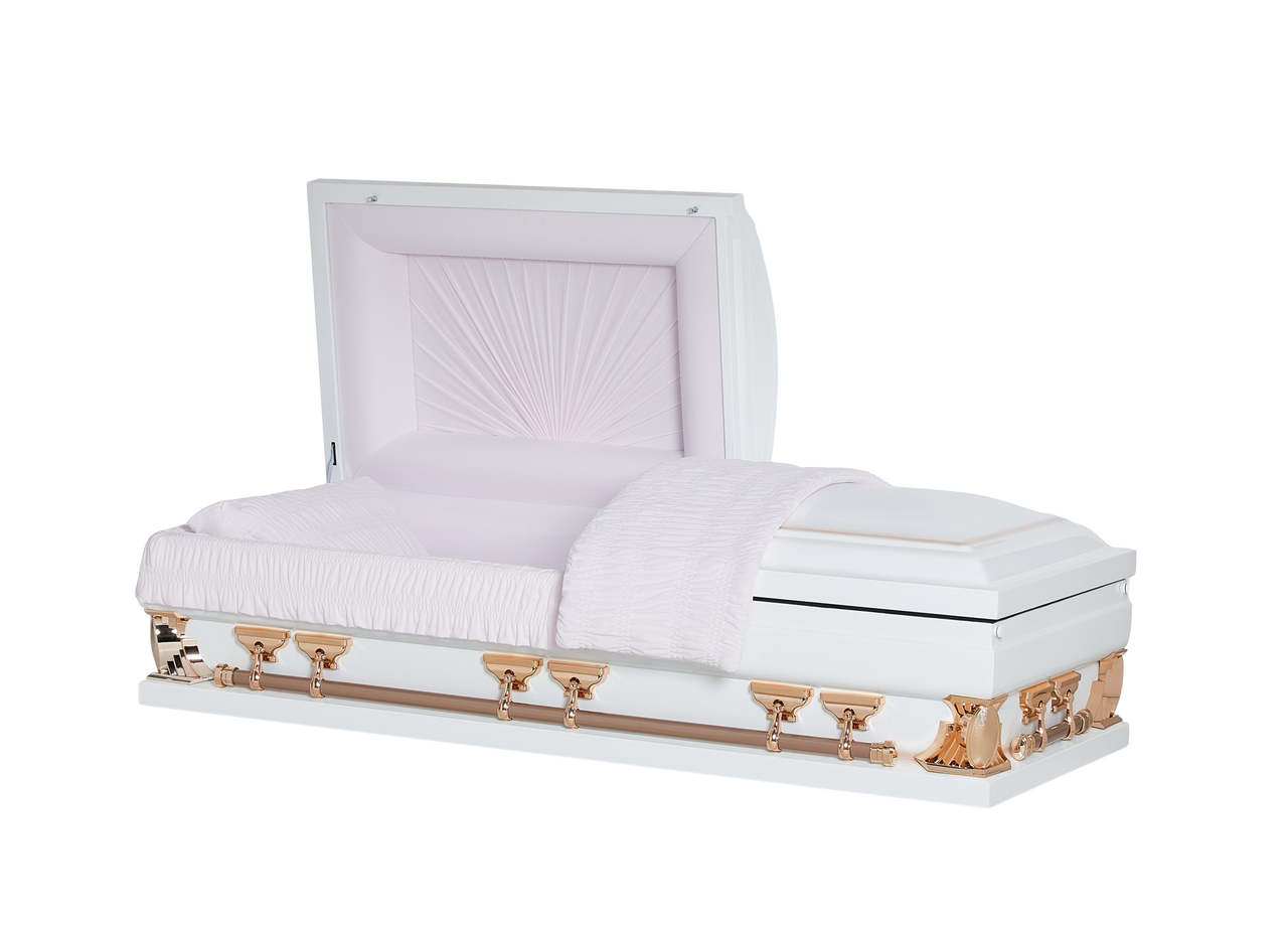 Spectrum Rose with Pink Velvet Interior - Oversize Metal Casket