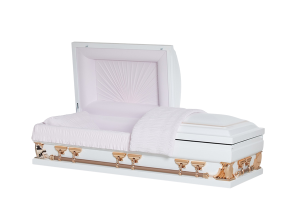 Spectrum Rose with Pink Velvet Interior - Oversize Metal Casket