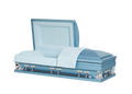 Spectrum Light Blue with Blue Velvet Interior - Oversize Metal Casket