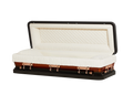 Sterling Copper Full Couch with Ivory Velvet Interior - Metal Casket