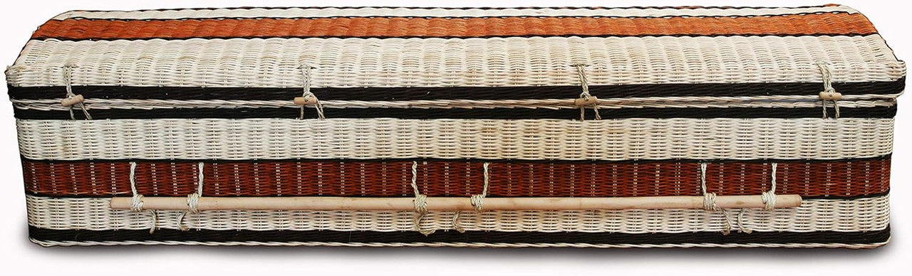 Terra Cado Natural Handmade Casket with White Cotton Interior - Eco-Friendly Casket