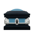 Praying Hands' Spruce Blue Casket - Metal Casket