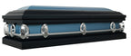 Praying Hands' Spruce Blue Casket - Metal Casket