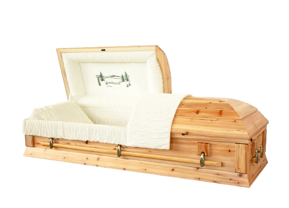 Timberline Solid Cedar Wood with Ivory Velvet Interior