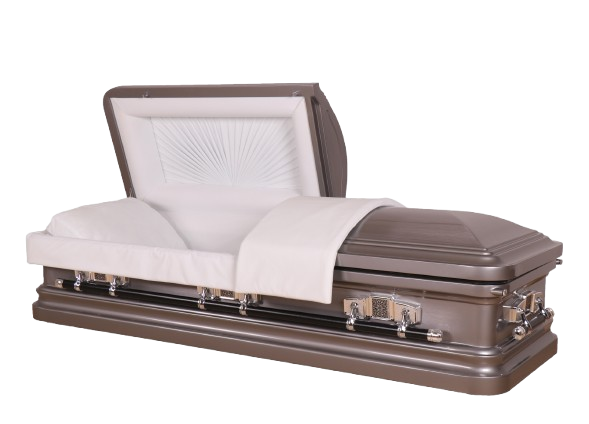 Venetian Granite Casket with White Velvet Interior - Metal Casket