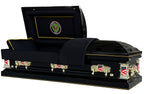 Veterans Army with Black Interior - Metal Casket