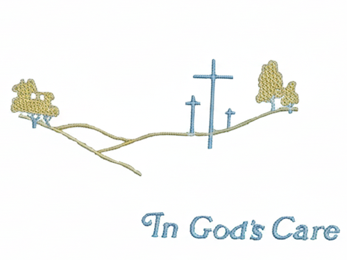 In God's Care Head Panel - White