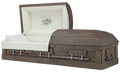 Homewood Solid Oak Casket with Duck Cloth Interior -  Wood Casket