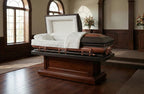 Legacy Bronze Casket with Almond Velvet Interior - Metal Casket