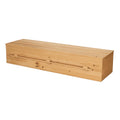 Pine Box Casket with White Interior - Wood Casket