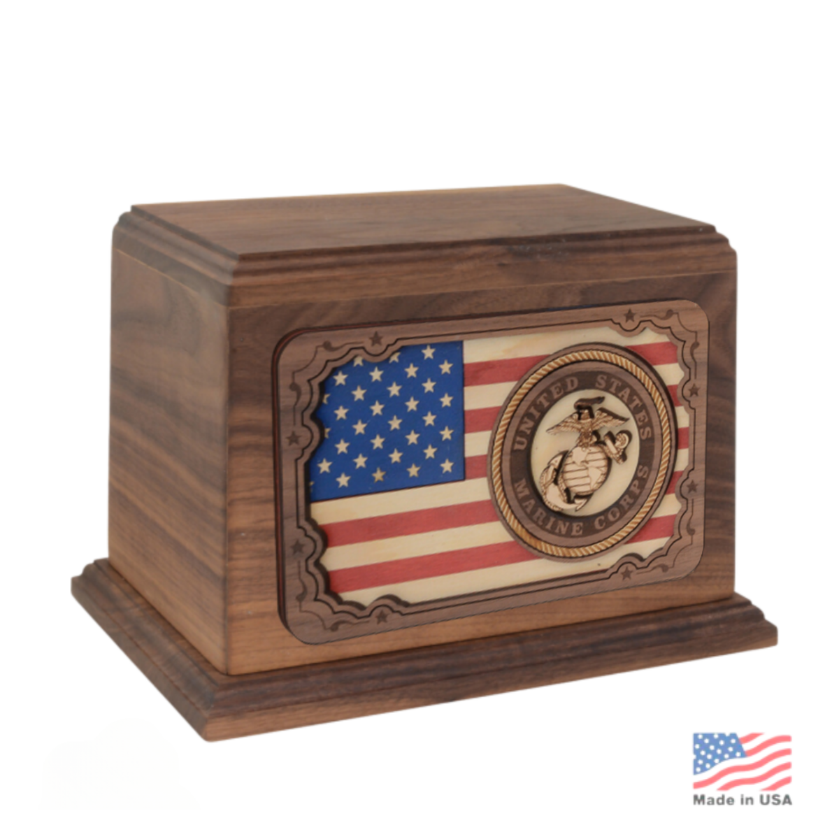 U.S. Marines Wood Urn