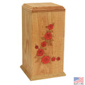 Blossom Embrace Oak Wood Urn